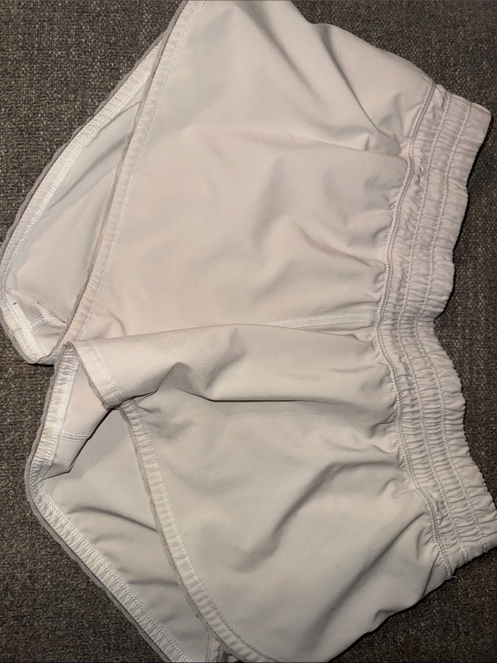Women’s light gray Athletic Shorts - Soft Stretch Waistband